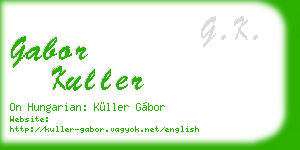 gabor kuller business card